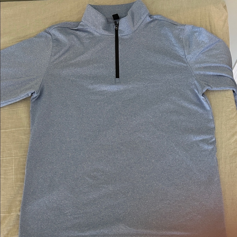 Amazon Light Blue Quarter-Zip Performance Jacket